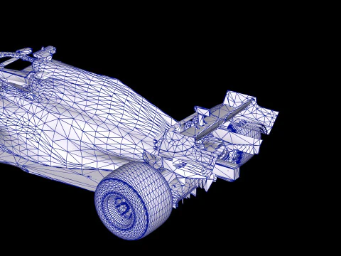 F1 McLaren MCL35M Racing Car 3D Model