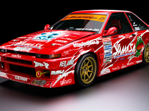 D1 GP Toyota AE86 Sprinter Trueno Drift Car 3D Model