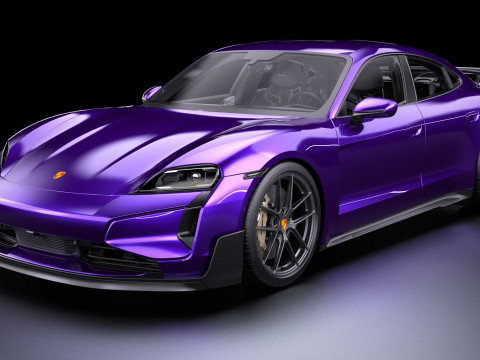 Paquete Porsche Taycan Turbo GT 2025 Weissach Modelo 3D
