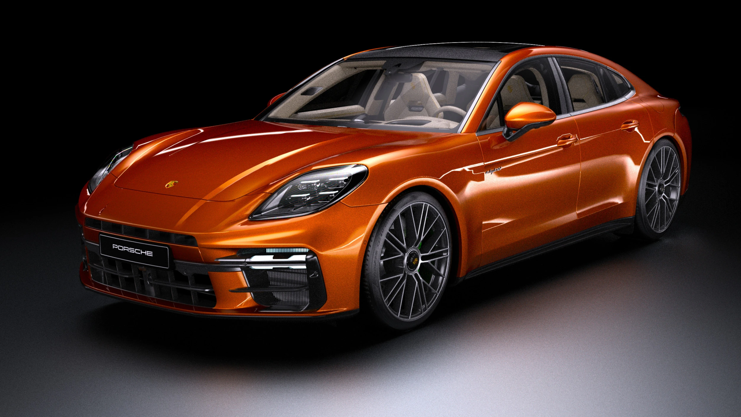 2025 Porsche Panamera Turbo E-Hybrid 3D Model .c4d .max .obj .3ds .fbx .stl .blend