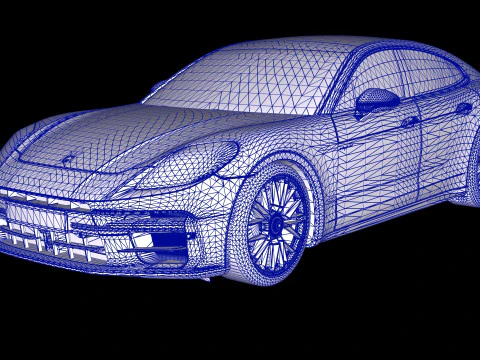 2025 Porsche Panamera Turbo E-Hybrid 3D Model