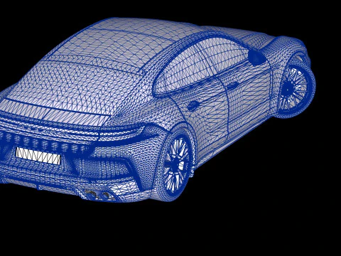 2025 Porsche Panamera Turbo E-Hybrid 3D Model