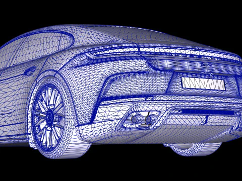2025 Porsche Panamera Turbo E-Hybrid 3D Model