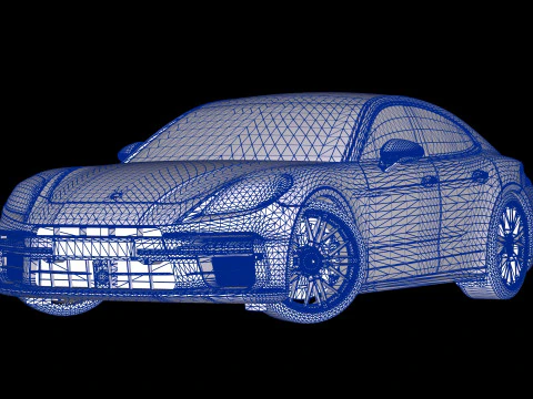 2025 Porsche Panamera Turbo E-Hybrid 3D Model
