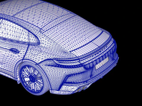 2025 Porsche Panamera Turbo E-Hybrid 3D Model