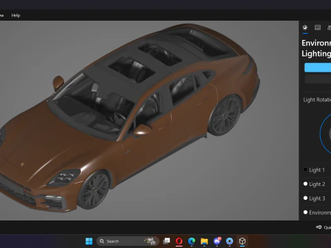 2025 Porsche Panamera Turbo E-Hybrid 3D Model