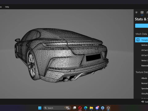 2025 Porsche Panamera Turbo E-Hybrid 3D Model