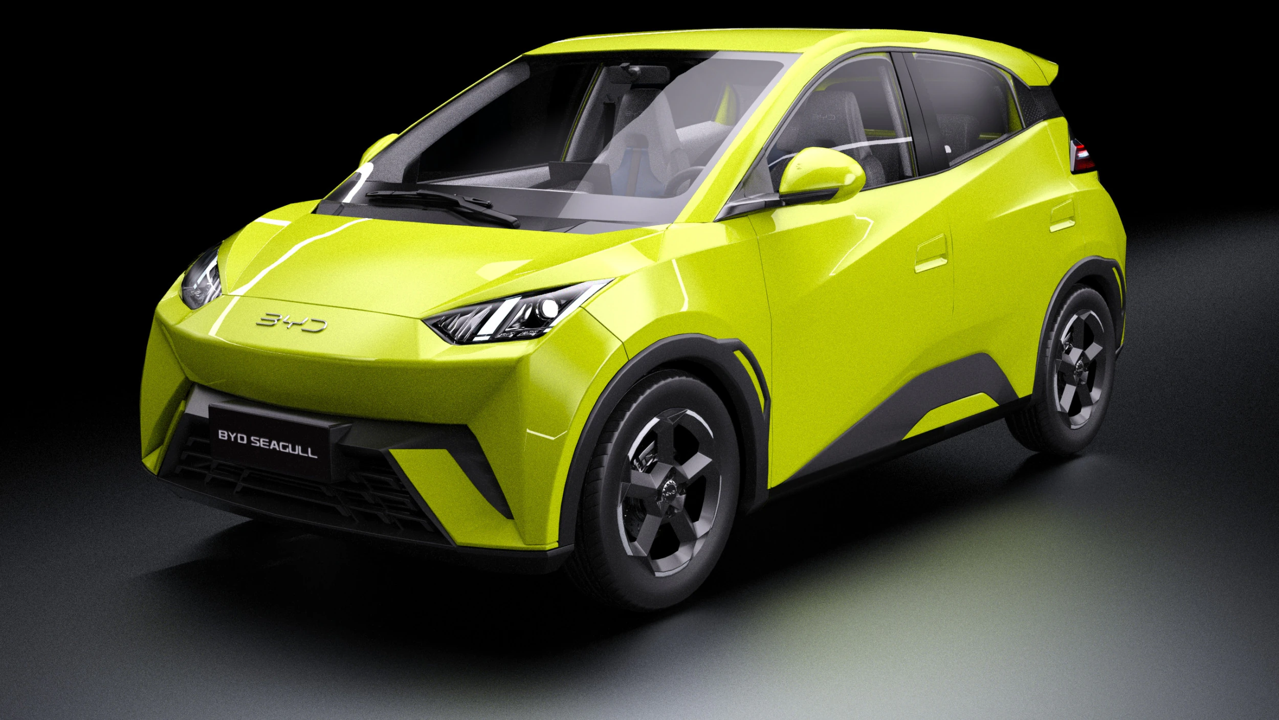 2024 BYD Atto 1 Seagull EV 3D Model .c4d .max .obj .3ds .fbx .stl .blend