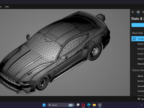 2018 Mustang Cobra Jet Drag 3D Model