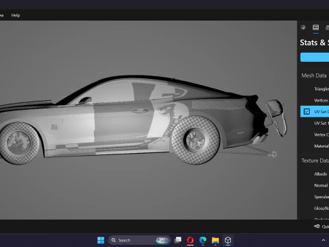 2018 Mustang Cobra Jet Drag 3D Model