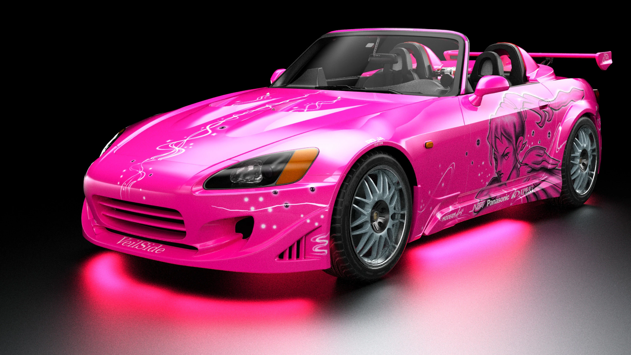 2 Fast 2 Furious Suki Veilside Honda S2000 3D Model .c4d .max .obj .3ds .fbx .stl .blend 