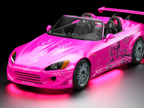 2 Fast 2 Furious Suki Veilside Honda S2000 3D Model