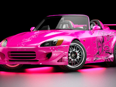 2 Fast 2 Furious Suki Veilside Honda S2000 3D Model