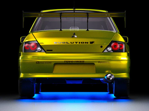 2 Fast 2 Furious Mitsubishi Lancer Evo VII 3D Model