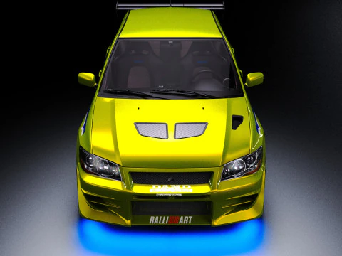 2 Fast 2 Furious Mitsubishi Lancer Evo VII 3D Model