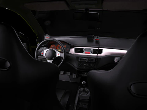 2 Fast 2 Furious Mitsubishi Lancer Evo VII 3D Model
