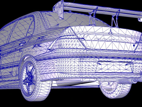 2 Fast 2 Furious Mitsubishi Lancer Evo VII 3D Model