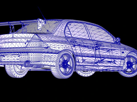 2 Fast 2 Furious Mitsubishi Lancer Evo VII 3D Model