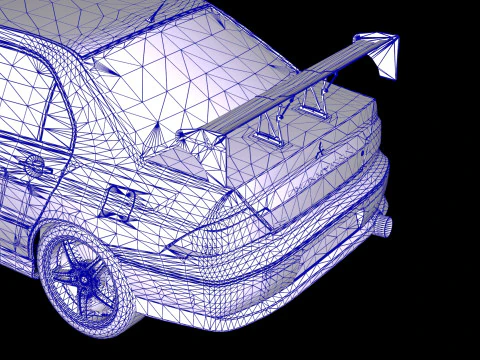 2 Fast 2 Furious Mitsubishi Lancer Evo VII 3D Model