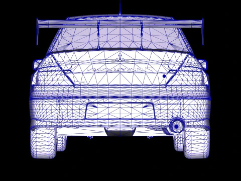2 Fast 2 Furious Mitsubishi Lancer Evo VII 3D Model