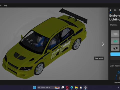 2 Fast 2 Furious Mitsubishi Lancer Evo VII 3D Model