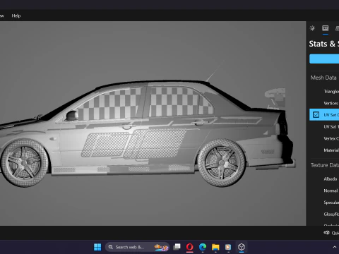 2 Fast 2 Furious Mitsubishi Lancer Evo VII 3D Model