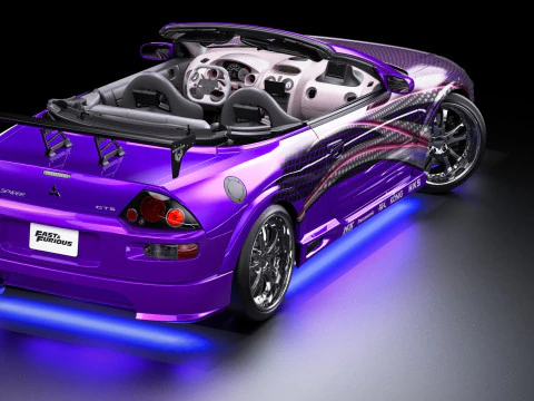 2 Fast 2 Furious Mitsubishi Eclipse Spyder GTS 3D Model