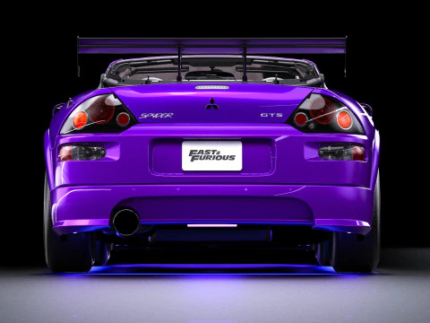 2 Fast 2 Furious Mitsubishi Eclipse Spyder GTS 3D Model