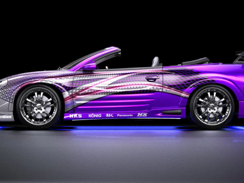2 Fast 2 Furious Mitsubishi Eclipse Spyder GTS 3D Model