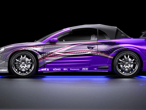 2 Fast 2 Furious Mitsubishi Eclipse Spyder GTS 3D Model