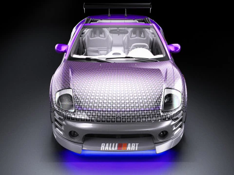 2 Fast 2 Furious Mitsubishi Eclipse Spyder GTS 3D Model