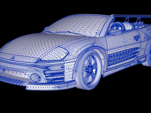 2 Fast 2 Furious Mitsubishi Eclipse Spyder GTS 3D Model