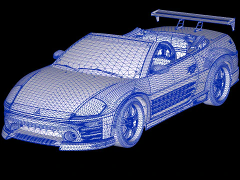 2 Fast 2 Furious Mitsubishi Eclipse Spyder GTS 3D Model