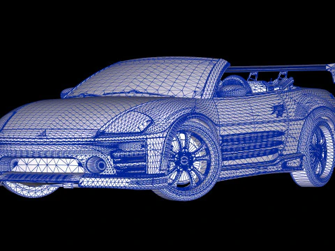 2 Fast 2 Furious Mitsubishi Eclipse Spyder GTS 3D Model