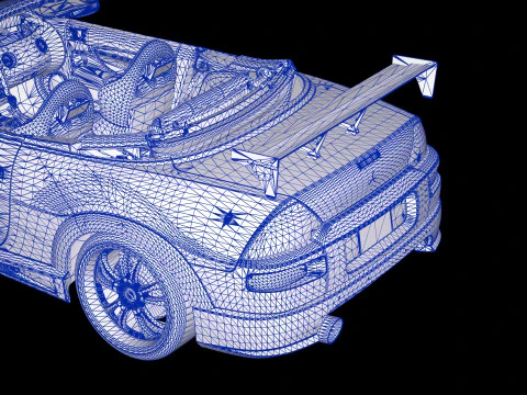 2 Fast 2 Furious Mitsubishi Eclipse Spyder GTS 3D Model