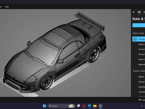 2 Fast 2 Furious Mitsubishi Eclipse Spyder GTS 3D Model