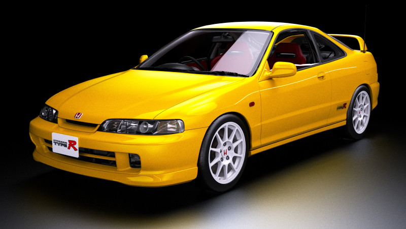 1998 Honda Integra Type R DC2 3D Model .c4d .max .obj .3ds .fbx .stl .blend 