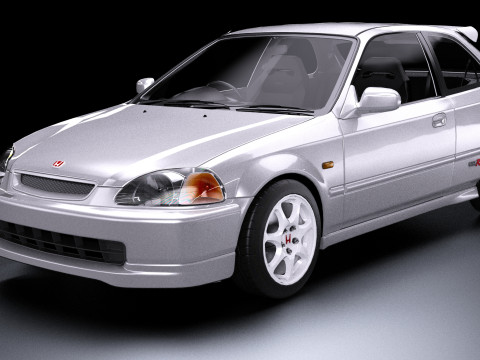 1997 Honda Civic Type R EK9 3D Model