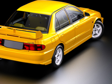 Mitsubishi Lancer Evolution 3 GSR 3D Model