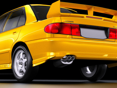 Mitsubishi Lancer Evolution 3 GSR 3D Model