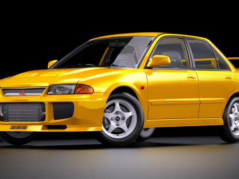 Mitsubishi Lancer Evolution 3 GSR 3D Model