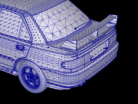 Mitsubishi Lancer Evolution 3 GSR 3D Model
