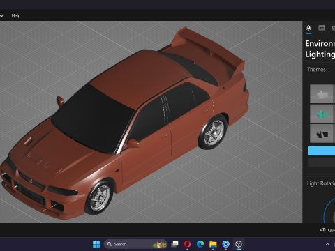 Mitsubishi Lancer Evolution 3 GSR 3D Model