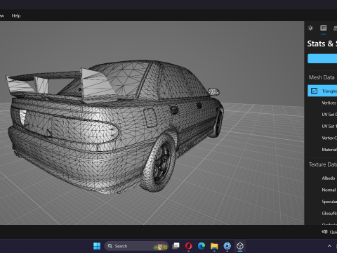 Mitsubishi Lancer Evolution 3 GSR 3D Model