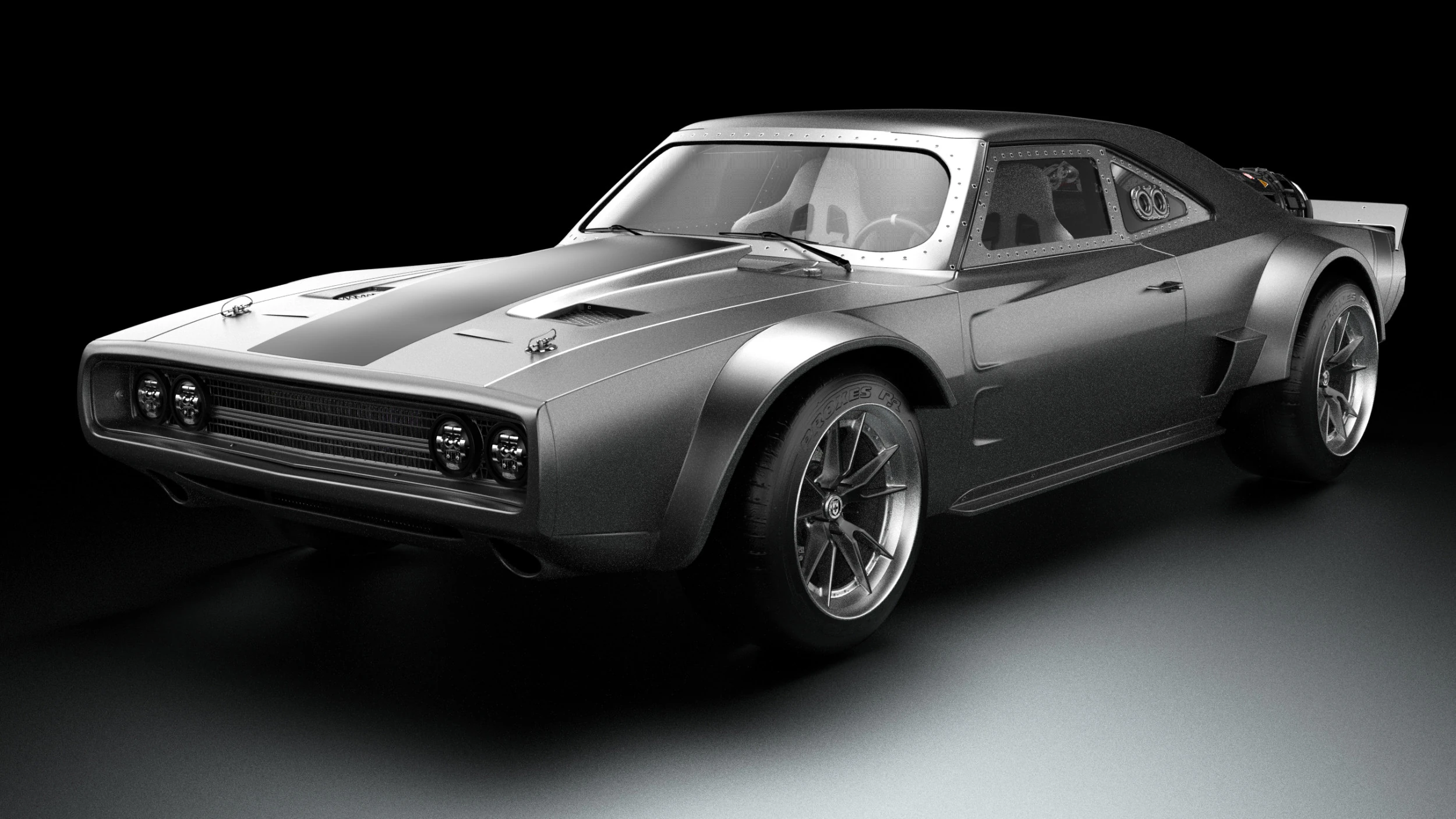 1968 Dodge Ice Charger R-T 3D Model .c4d .max .obj .3ds .fbx .stl .blend 