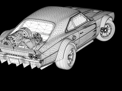 1968 Dodge Ice Charger R-T 3D Model