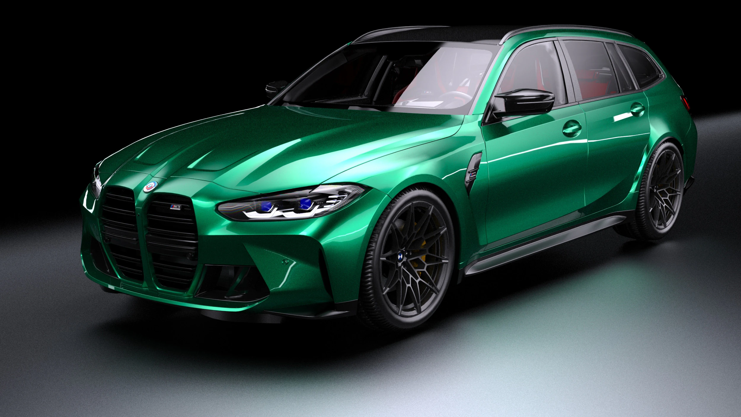 G80 M3 Touring Wagon lowpoly 3D Model .c4d .max .obj .3ds .fbx .stl .blend