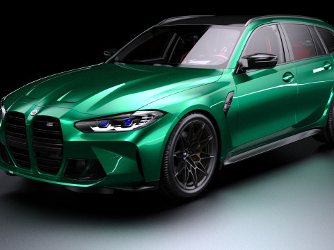 G80 M3 Touring Wagon lowpoly Modelo 3D