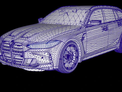 G80 M3 Touring Wagon lowpoly 3D Model