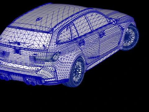 G80 M3 Touring Wagon lowpoly 3D Model